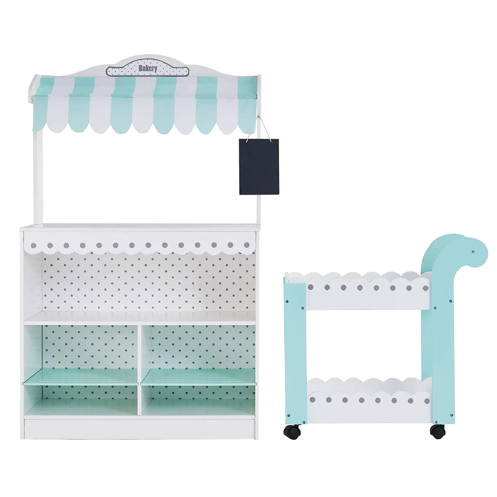 My Wooden Dream Set Teamson Bakery Cart Kids Pastry Play Shop and