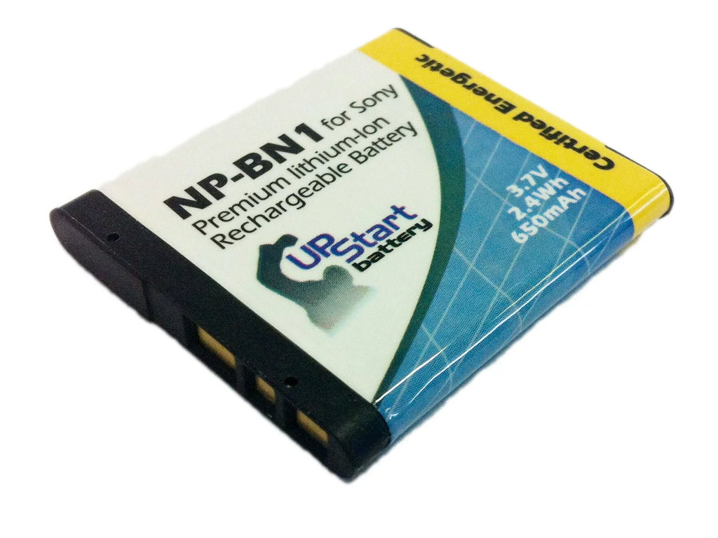 '- for Lithium-Ion) Battery NP-BN1 DSC-TX10 Sony Digital (650mAh, UpStart Pack Sony Replacement - 3.7V, 2x Battery Camera Battery