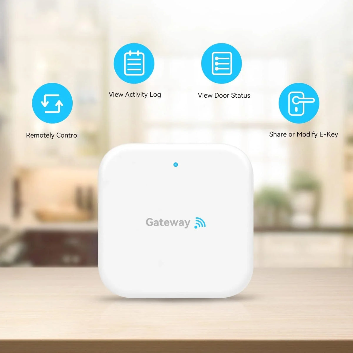 Scanning, Entry Door Gateway Fingerprint for G2 Lock, Keyless White
