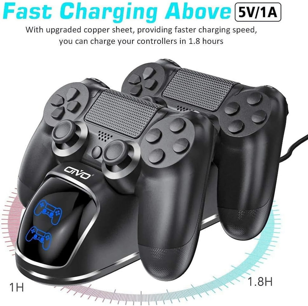 Station, 1.8Hrs OIVO Charging 4 Playstation Charger Controller PS4 Charger 4 Dock Charging Replacement Controller for Dock, Dualshock Station PS4