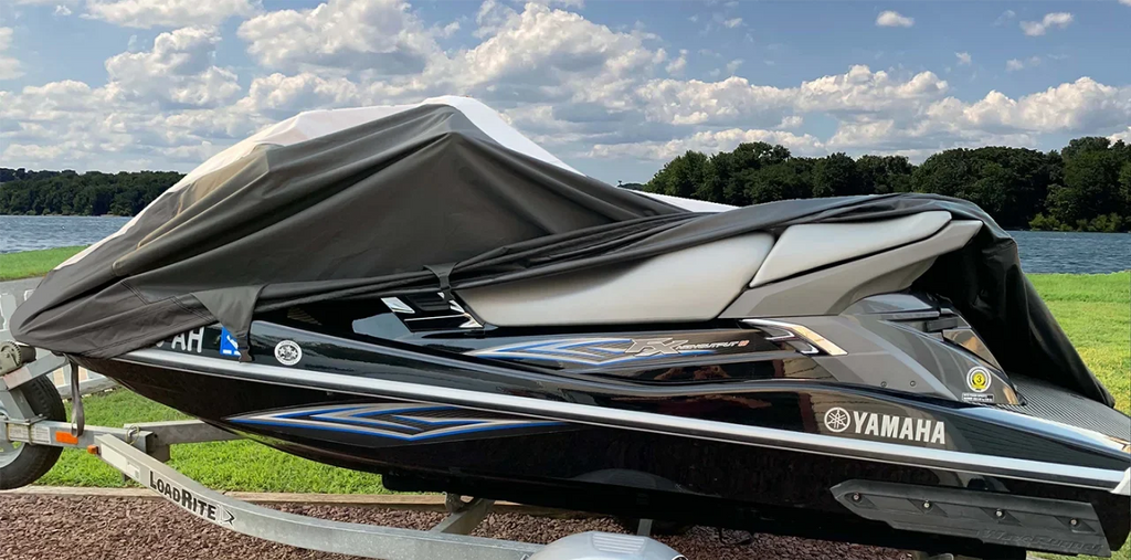1995-1998 Compatible SUPER KAWASAKI PWC Cover STS750 1993-1998, ST HEAVY-DUTY Ski for Black/Grey Jet 750 Cover Trailerable JetSki