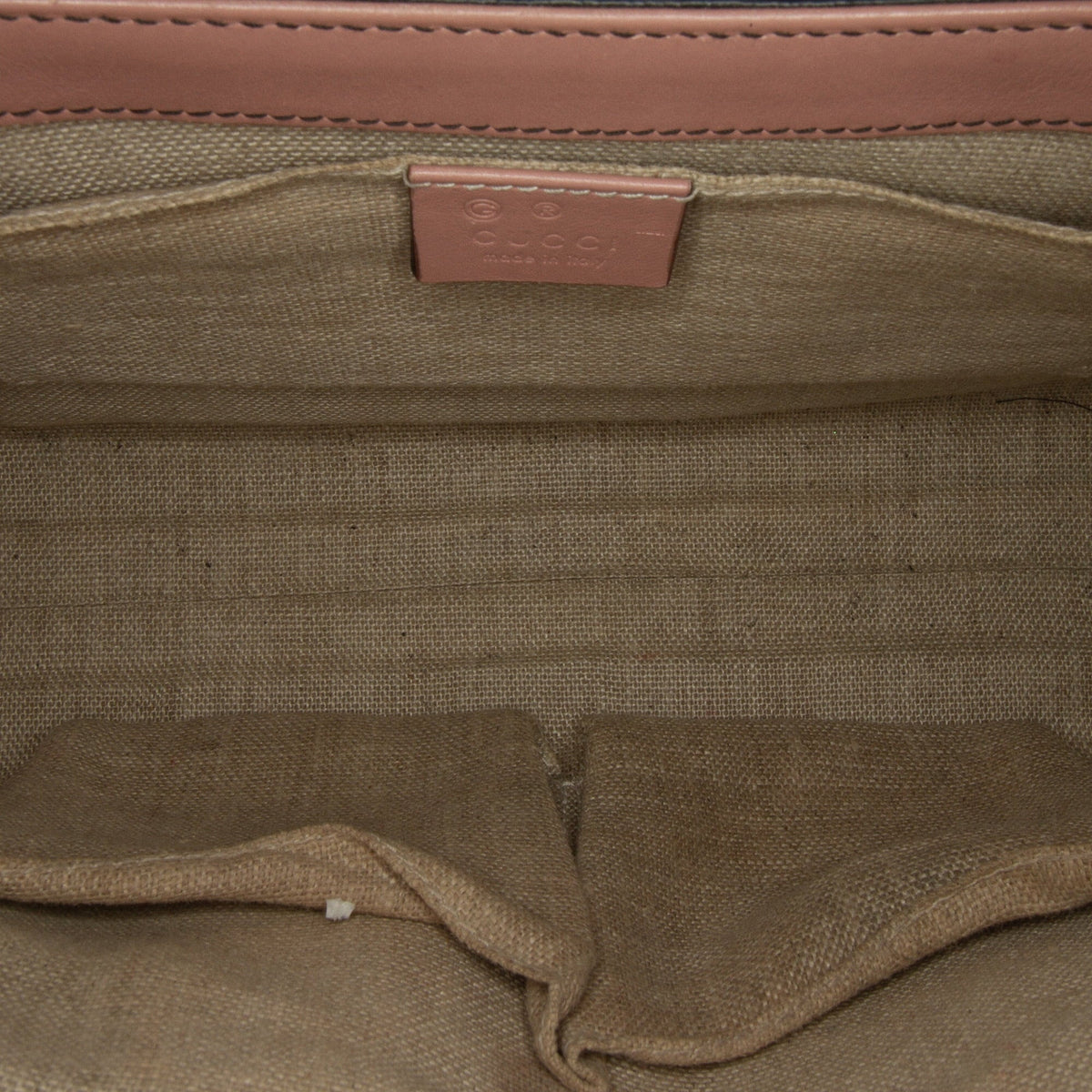 Authenticated Leather Calf Gucci Bag Shoulder Emily Pre-Owned (Good) Pink Medium Microguccissima Unisex