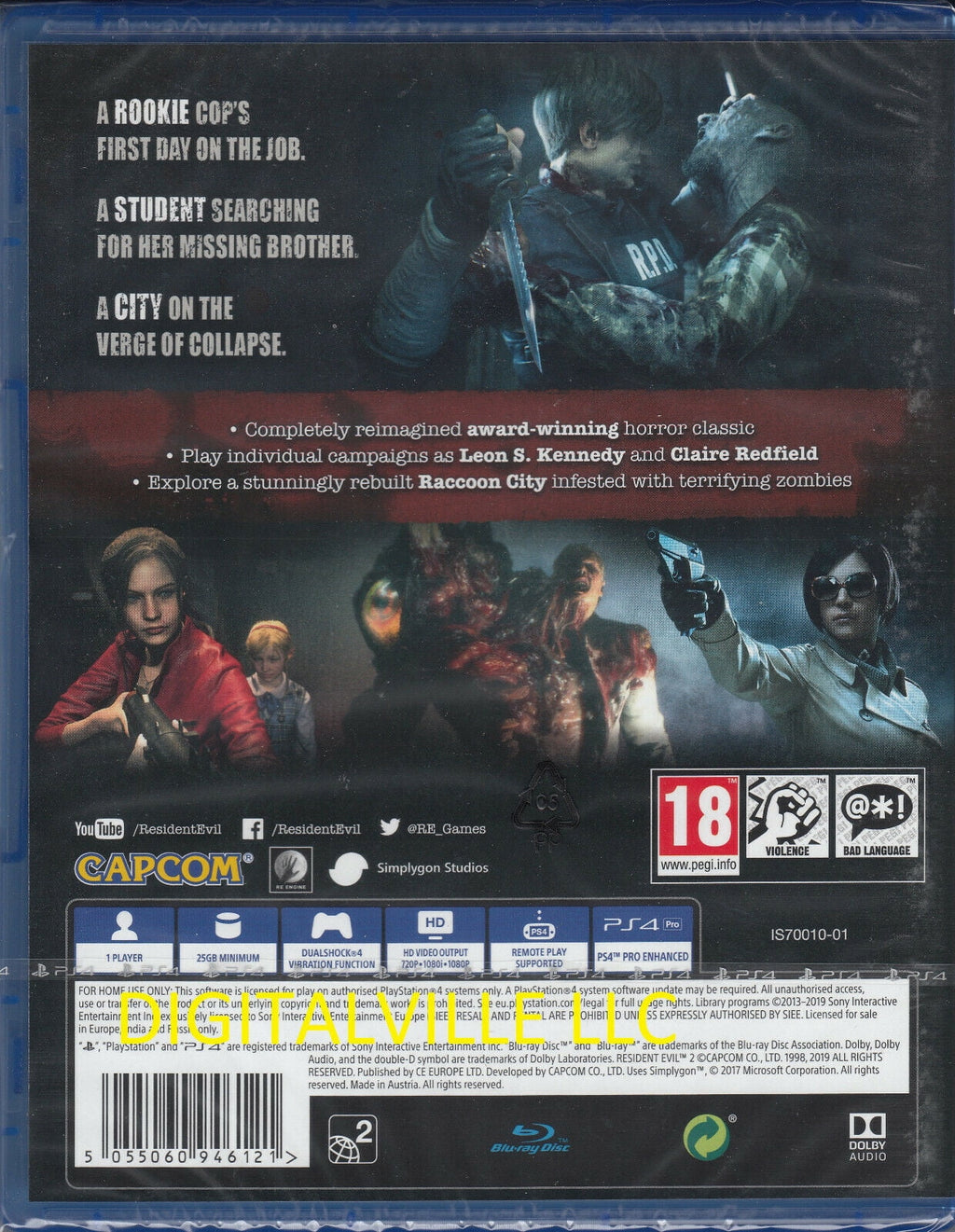Resident Brand New 4 PlayStation 2 Factory PS4 Sealed Evil