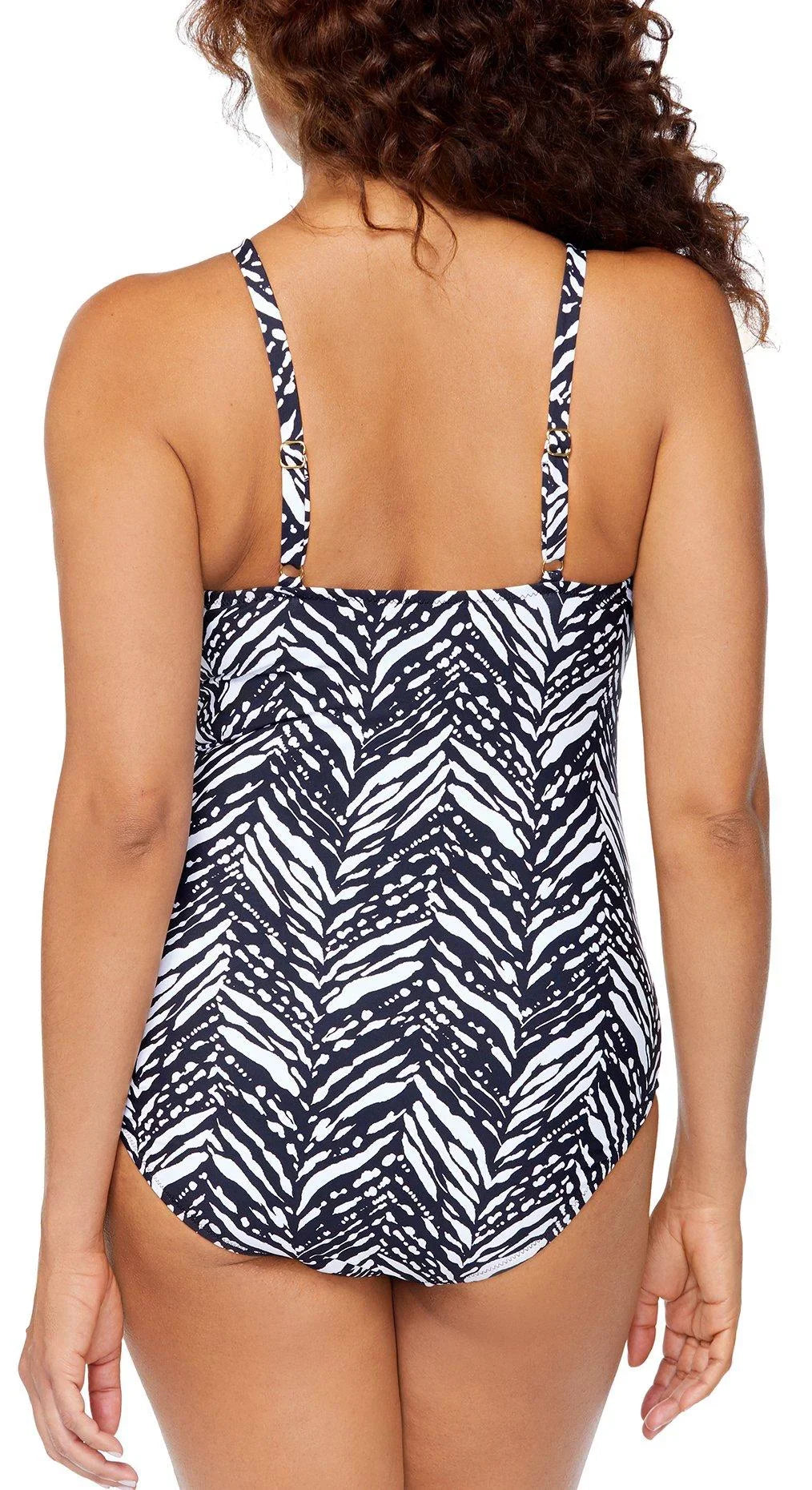 Womens Swimsuit Black/white Piece One Leilani 6 Poolside Kalahari