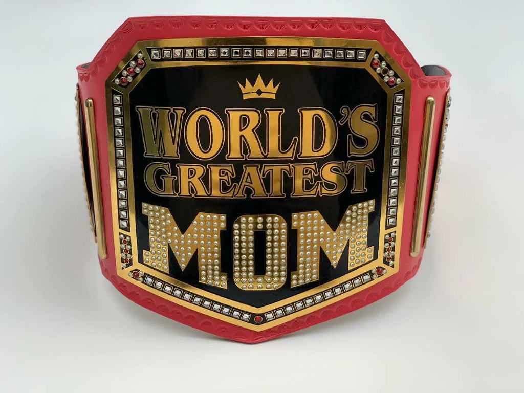 Belt Red Mom World Championship Gift Greatest