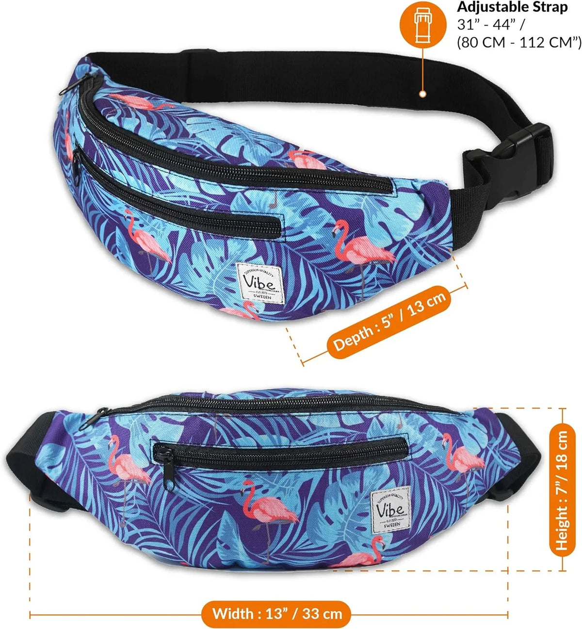 Holographic Fanny Women Men Festival Cute Silver Waist - Bag Hiking Running Vibe - Rave Prints for Black Cycling Festival for Many Pack Gear Gold