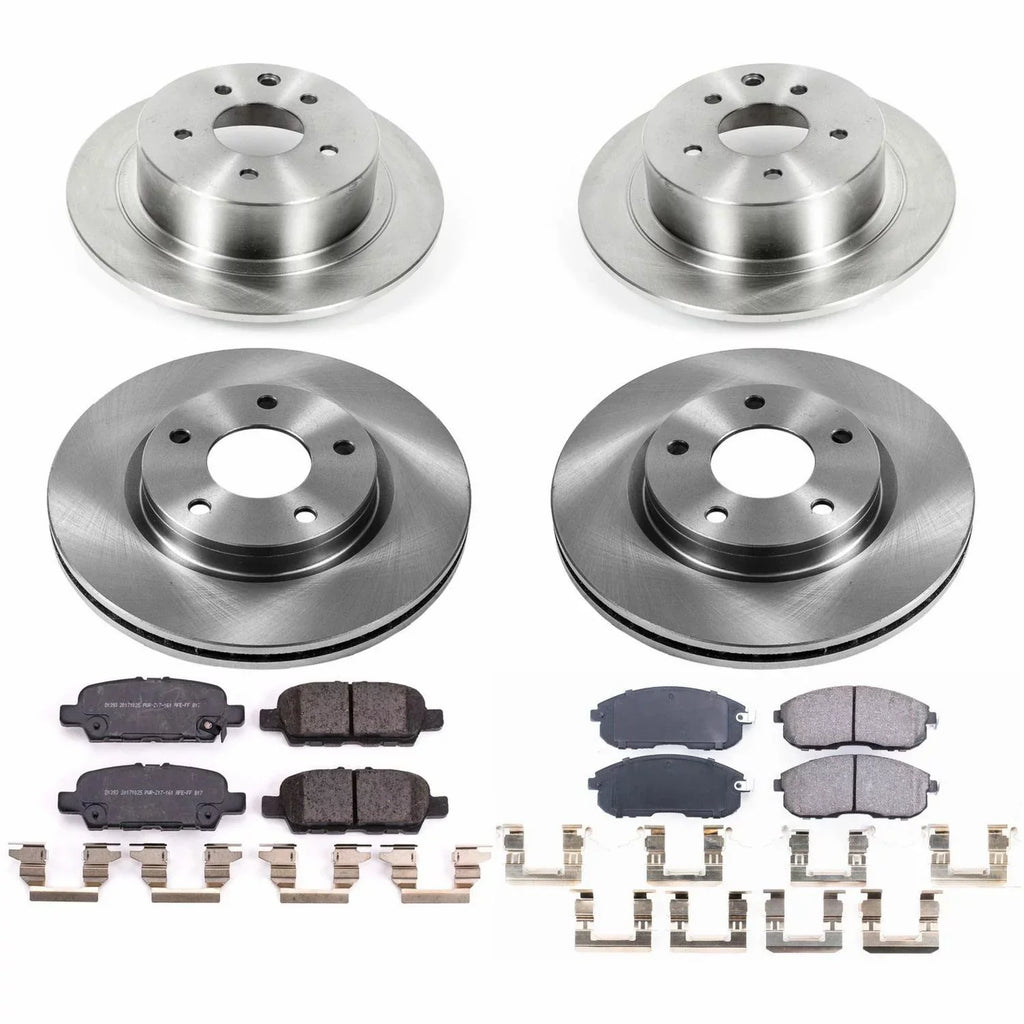and Nissan Kit Front Sentra KOE8359 Rotor and Stop Fits Brake Stock Power 2019 Rear Replacement Pad