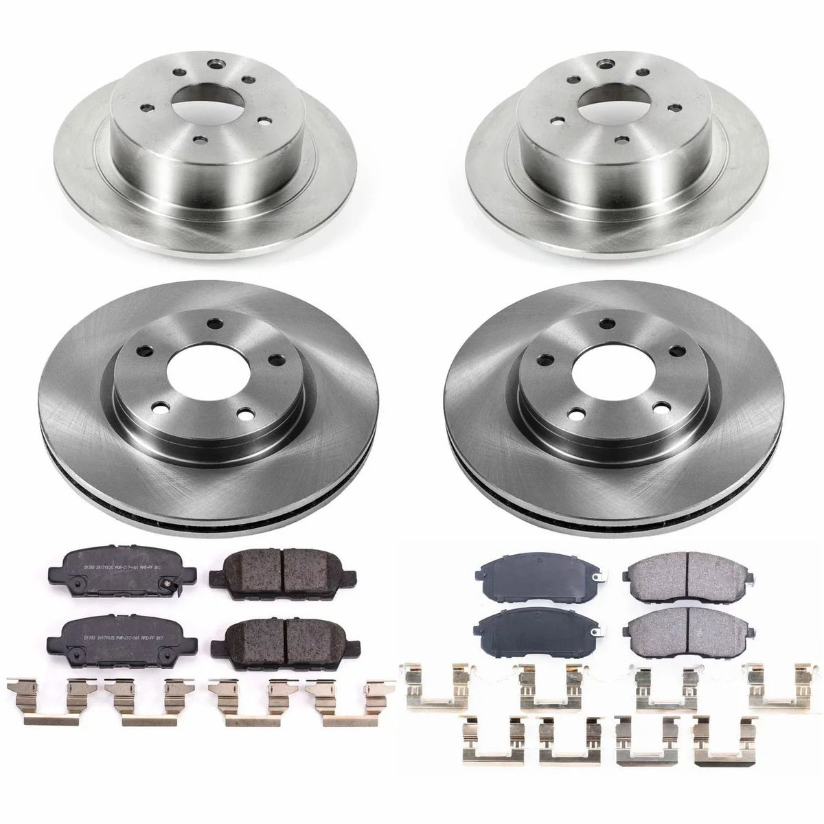 and Nissan Kit Front Sentra KOE8359 Rotor and Stop Fits Brake Stock Power 2019 Rear Replacement Pad
