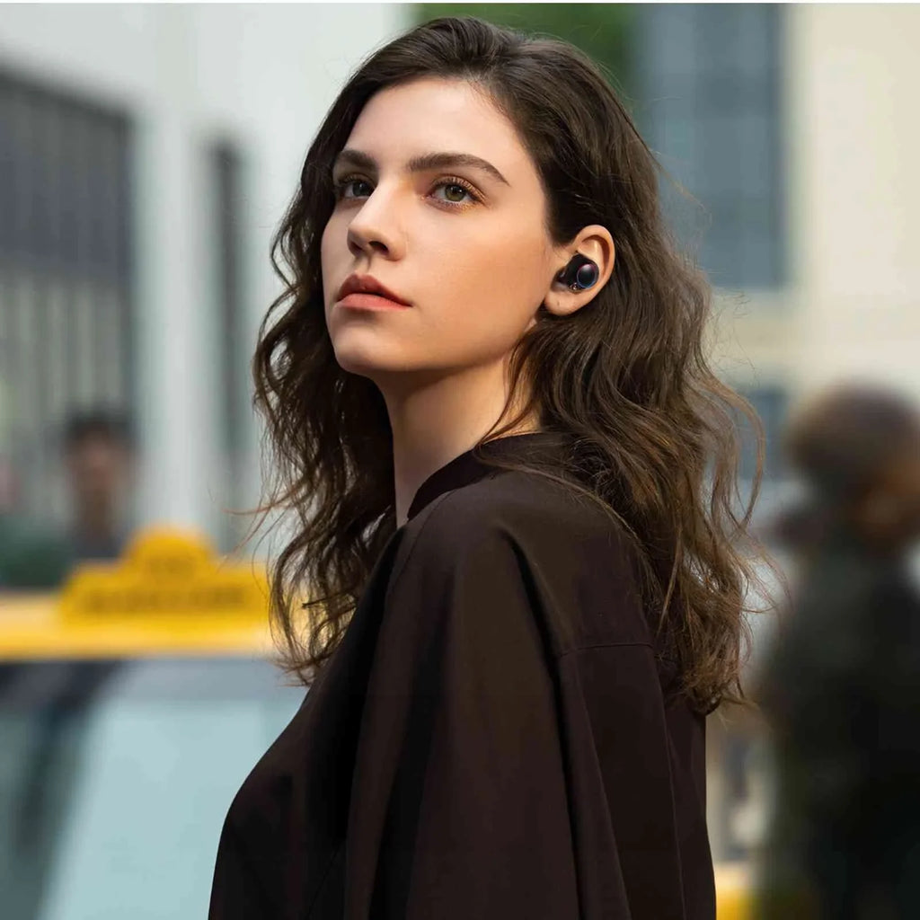 Balanced, Earbuds Bluetooth Case, + UrbanX Plus Compatible K14 Bass Resistance, Water Connect, Charging Black, Lenovo Bluetooth Wireless with Connection, Boost Dual 5.2 True IPX5