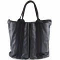 Unisex PM Vertical Bag Voderma Caravan Pre-Owned (Fair) Black Tote Hermes