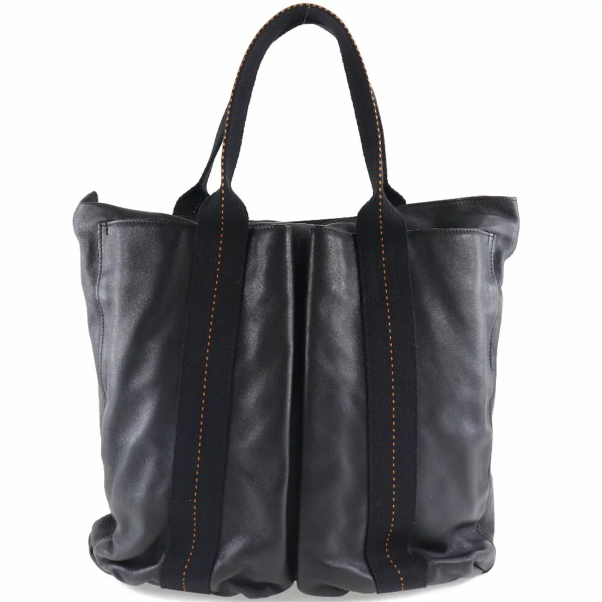 Unisex PM Vertical Bag Voderma Caravan Pre-Owned (Fair) Black Tote Hermes