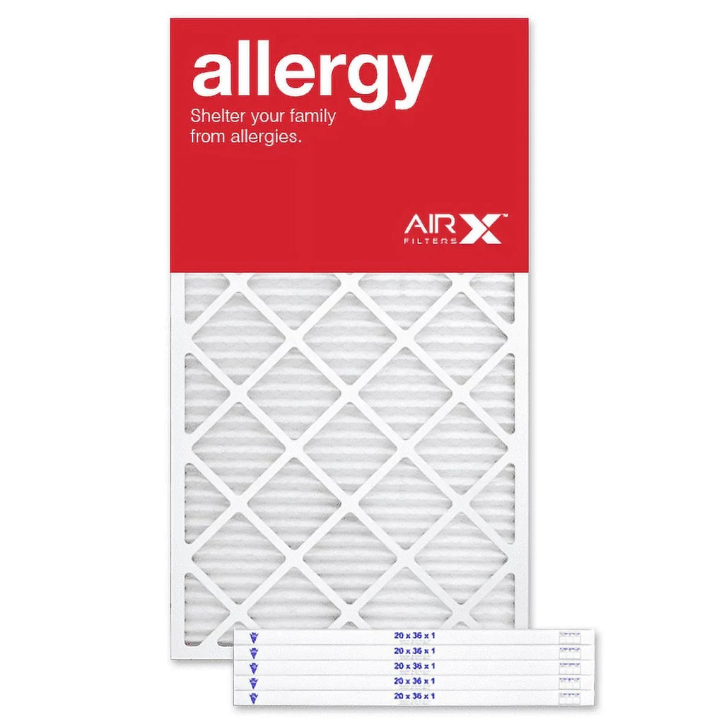 MERV Air in 6-Pack, Made USA 20x36x1 11 Filter, AIRx AC Filter Furnace Allergy Pleated the Filters Air HVAC