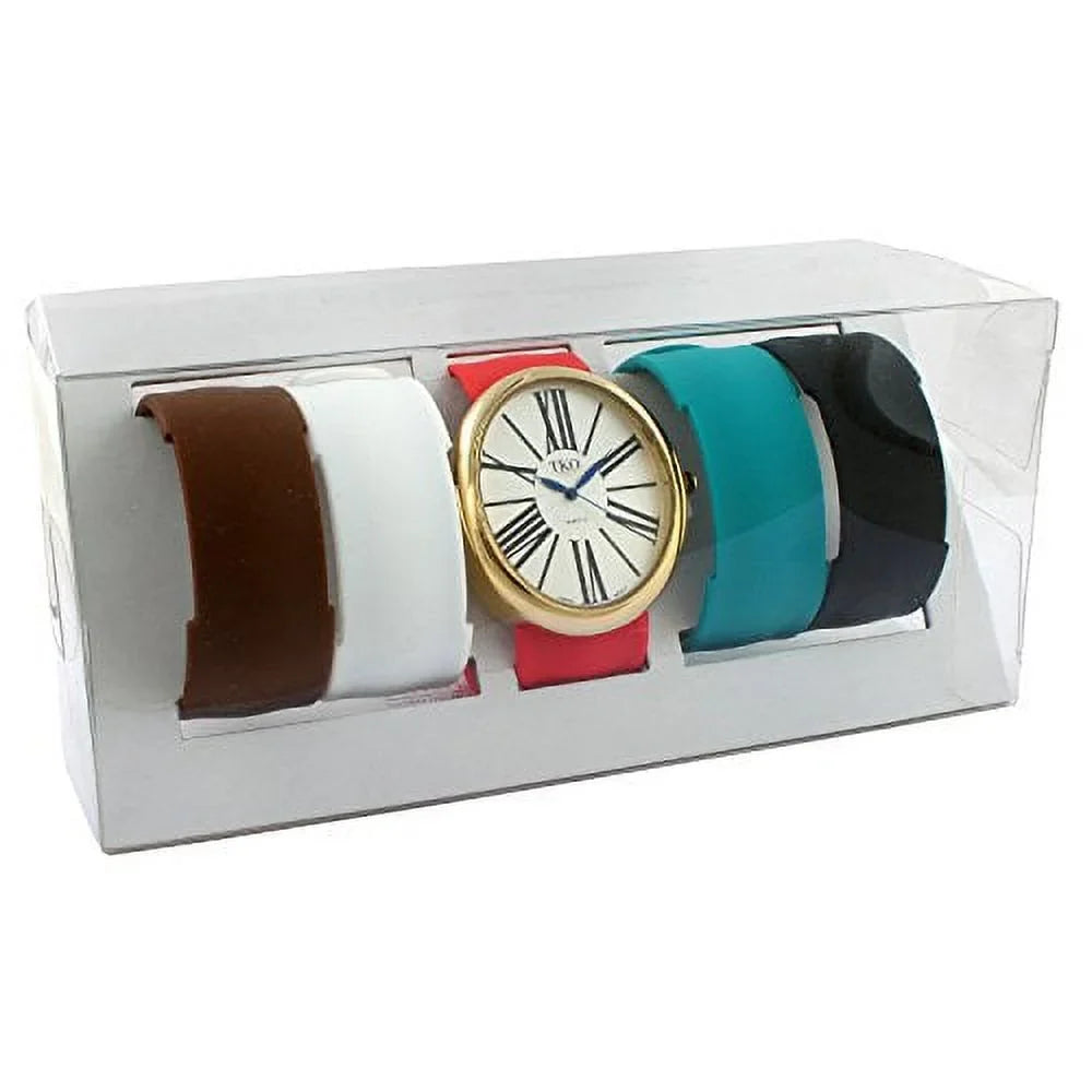 5 Numeral Gift Slap Large Dial Set Gold Roman Interchangeable Watch Band