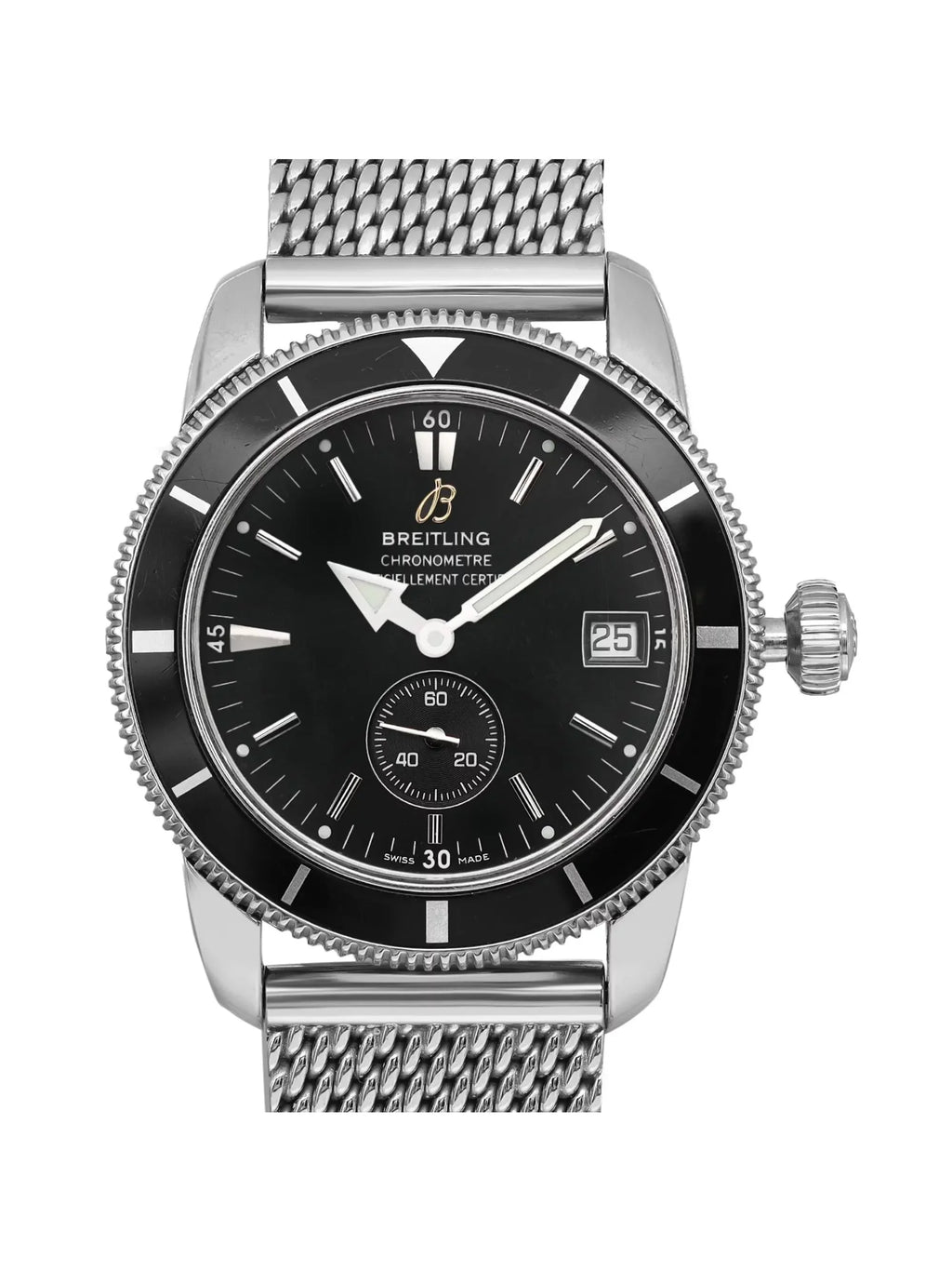 Breitling Heritage Mens Dial Steel 38mm SuperOcean A3732024-B869SS Black Watch