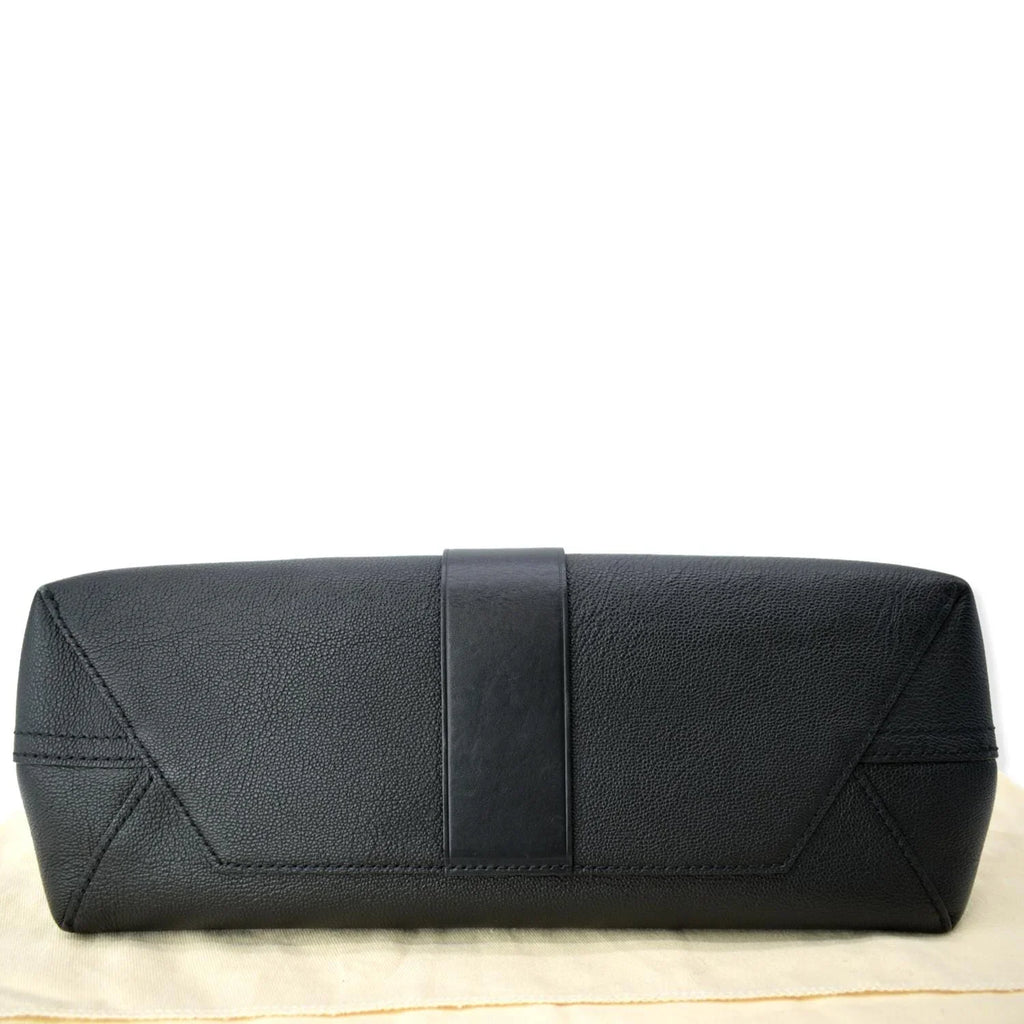 Shoulder Pre-owned One Leather Black Very Monogram Bag VUITTON Handle LOUIS