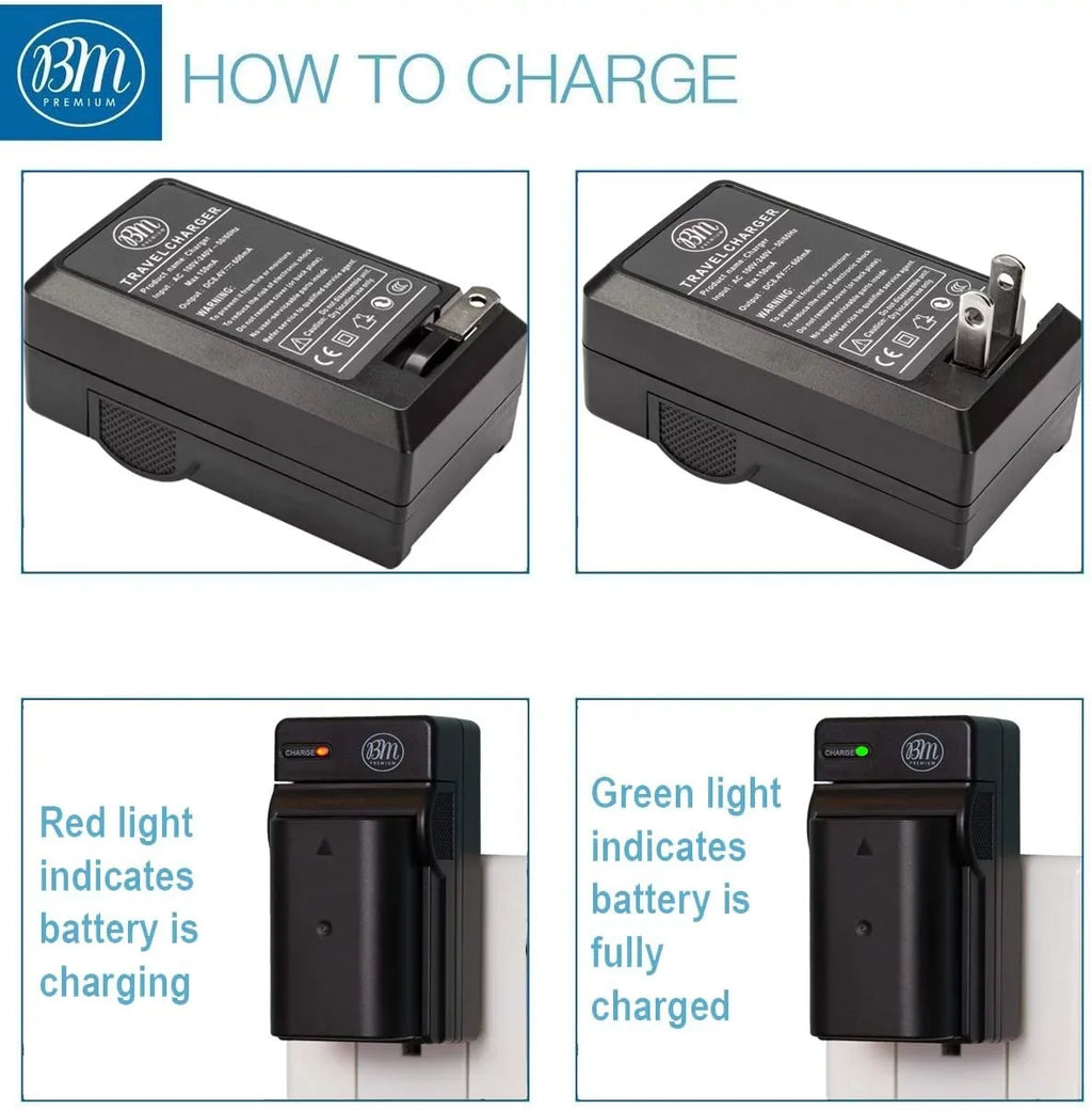 Charger for ies DMW-BLF19PP DC-G9, 2-Pack and DMW-BLF19, DMW-BLF19e, Lumix DC-GH5, Panasonic of