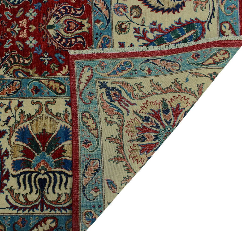 8'1" Rug, Aria Dona x Red/Ivory 9'9"