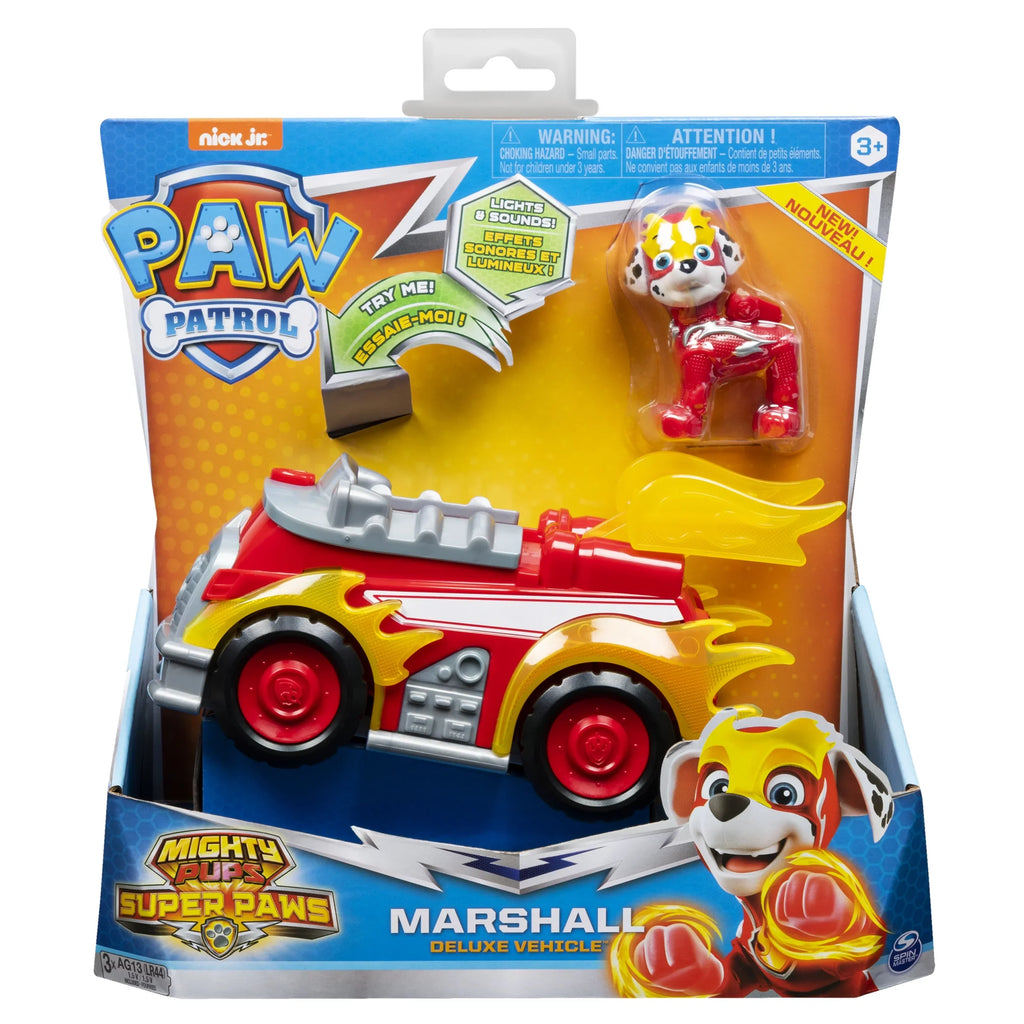 Lights PAW Sounds and Deluxe Patrol, Marshall’s PAWs with Pups Super Vehicle Mighty