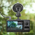 Max, Lens, Ultra-Wide onn. LCD Angle G-Sensor Cam with 1080P 128GB Suppots to with in Dual Camera Dash Front 3" Card, up SD Built Screen, 16GB