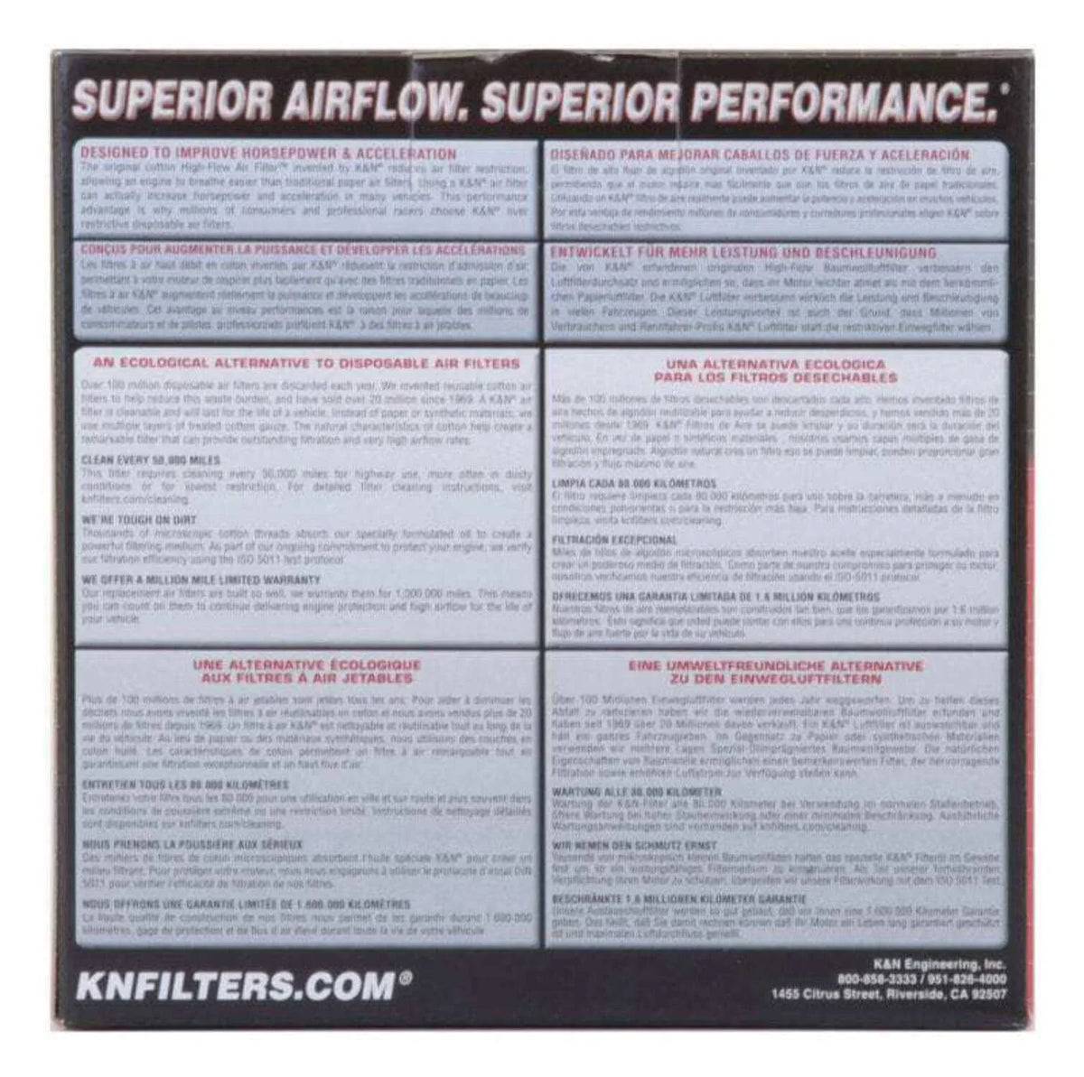/ / 1.625in ID 1.625in 2.75in Filter Flange Universal Overall KN - Custom Round Air Height