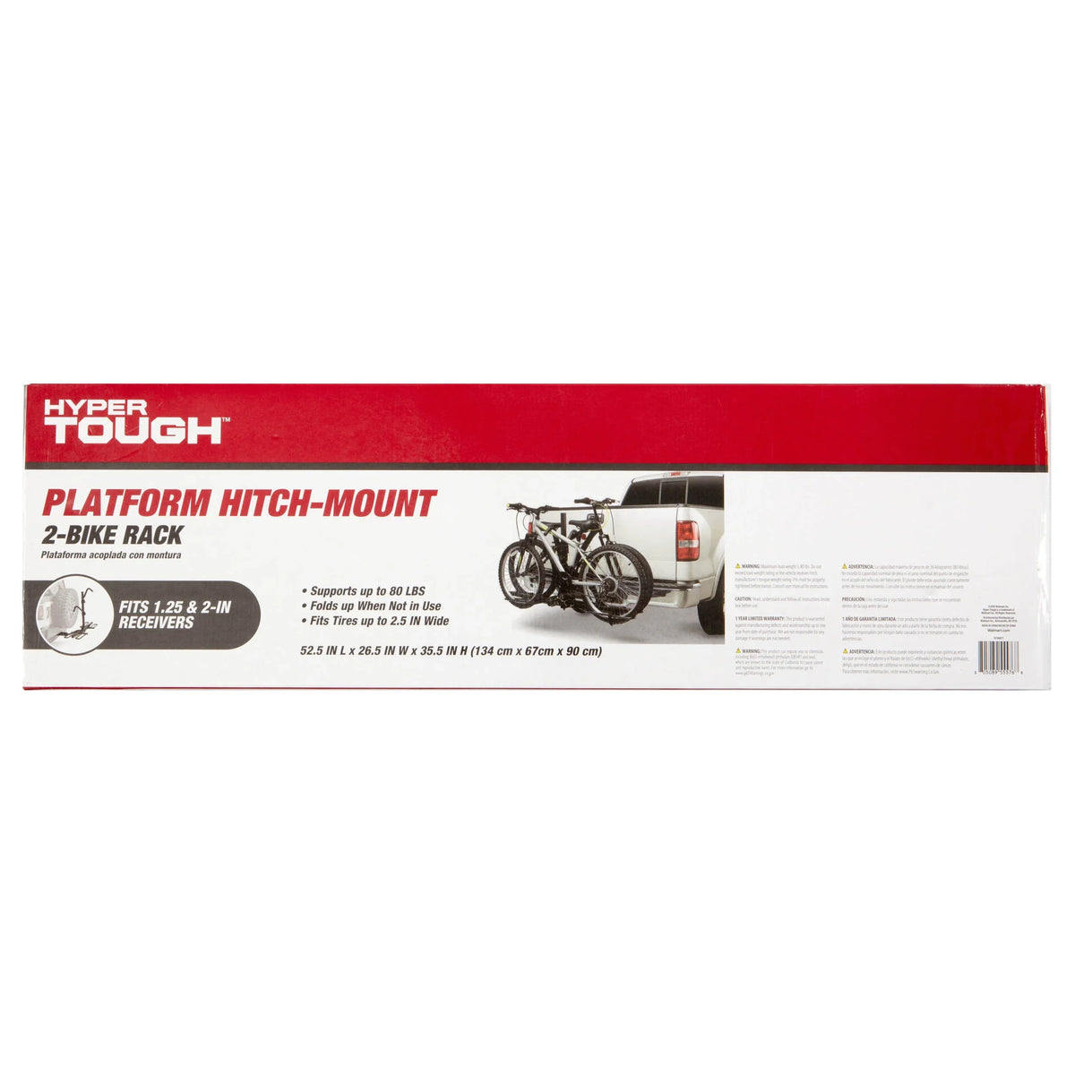 10104071 lbs. Tough Foldable Platform Rack Car Hitch-Mount Hyper 80 2-Bike Capacity