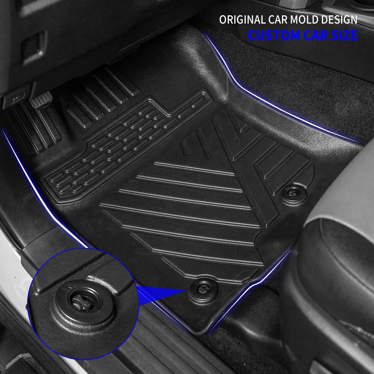 Mat+Floor Liner Row Mats+Trunk Seats 2013-2023 Backrest 7 Trunk Mats) (3rd Mat Toyota Cargo Fit 4Runner