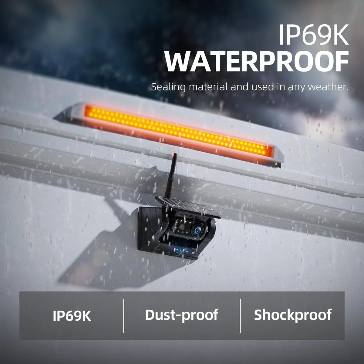 DIY No Solar 1080P Camera Wireless Waterproof Drilling 1 X5 HD eRapta 5'' Magnetic Installation Backup Monitor Min