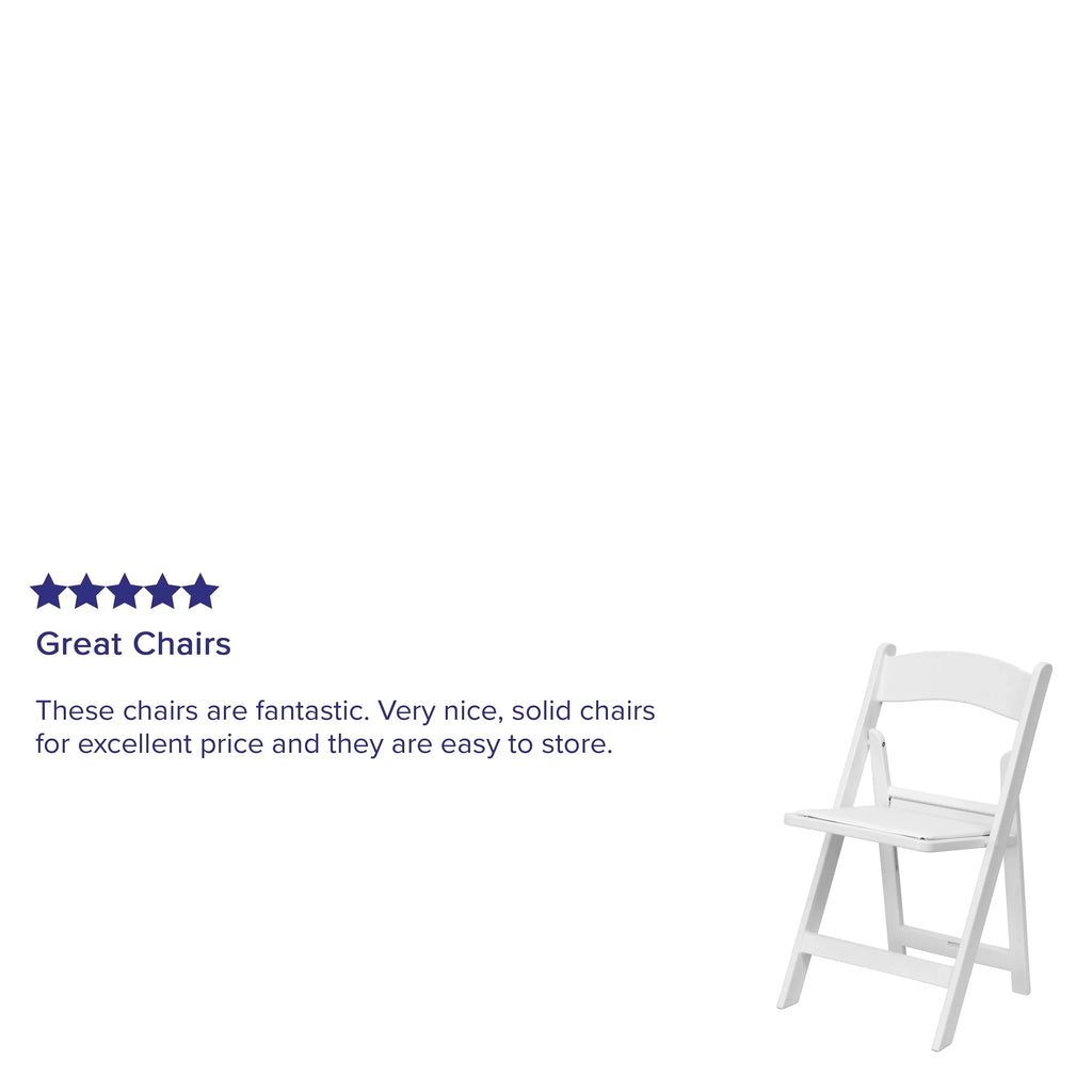 Resin White HERCULES Vinyl Furniture Pack Kids White Folding Flash Padded with Seat Chair 11