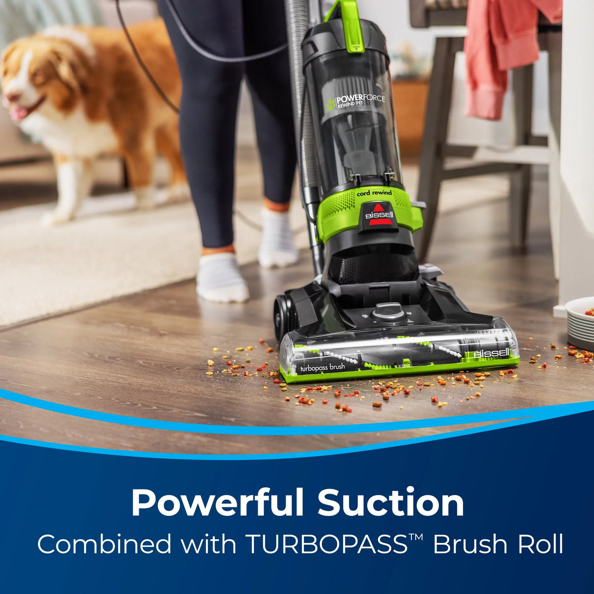 Turbo Upright Pet 3333 PowerForce BISSELL Helix Vacuum Rewind
