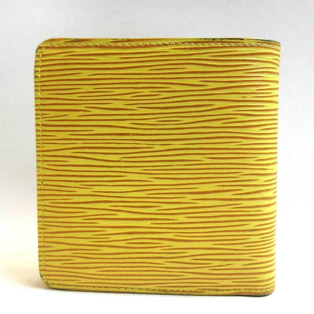 Credit Mini Epi Vuitton Wallet Folded Ladies Square Pre-Owned Louis Portobier M63549 Yellow Tassili Cult (Good)