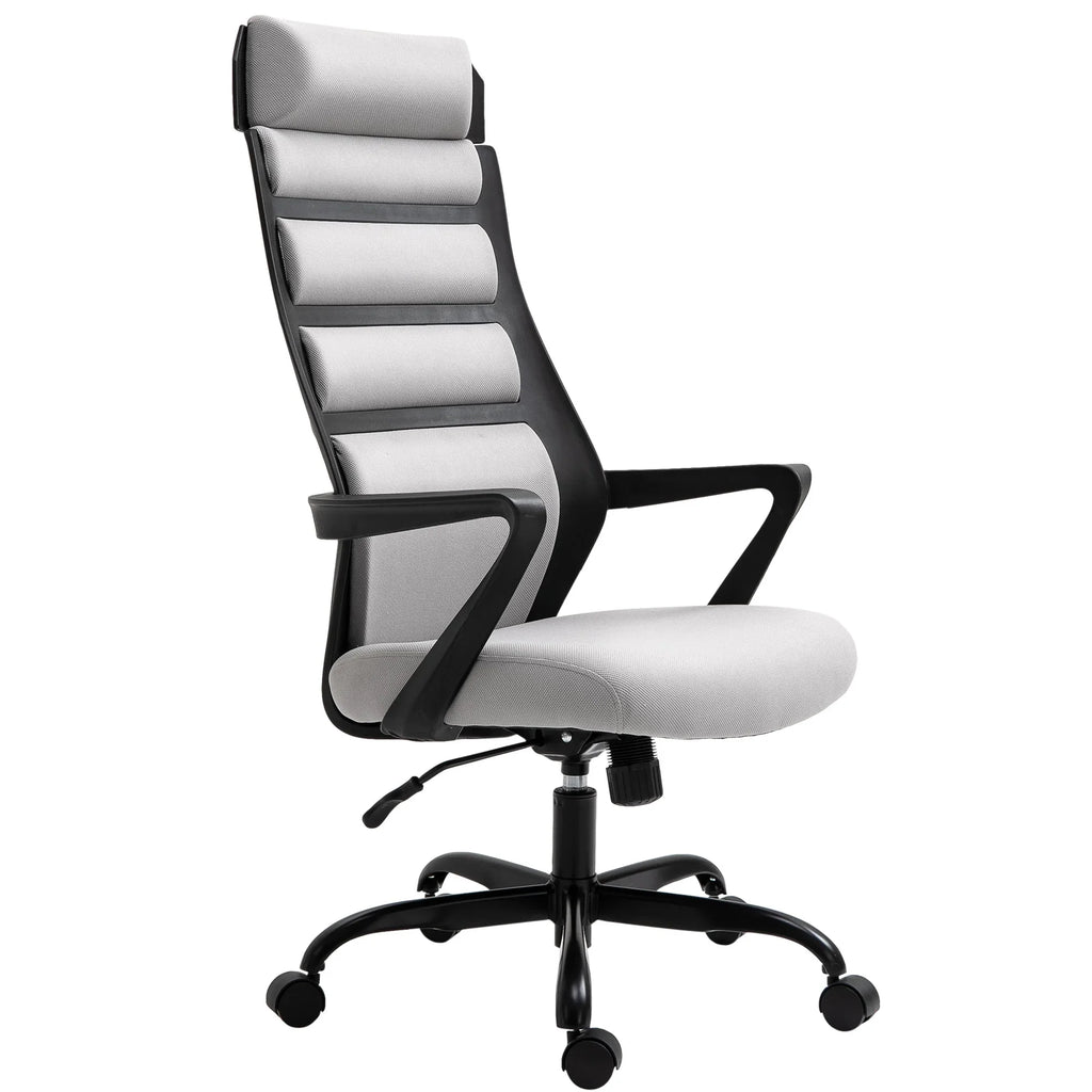 Height, 26.75 275 in Adjustable Executive Capacity, & lb. Chair Swivel Vinsetto Grey with