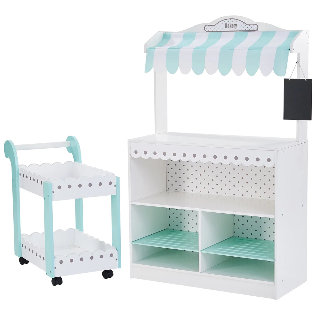My Wooden Dream Set Teamson Bakery Cart Kids Pastry Play Shop and