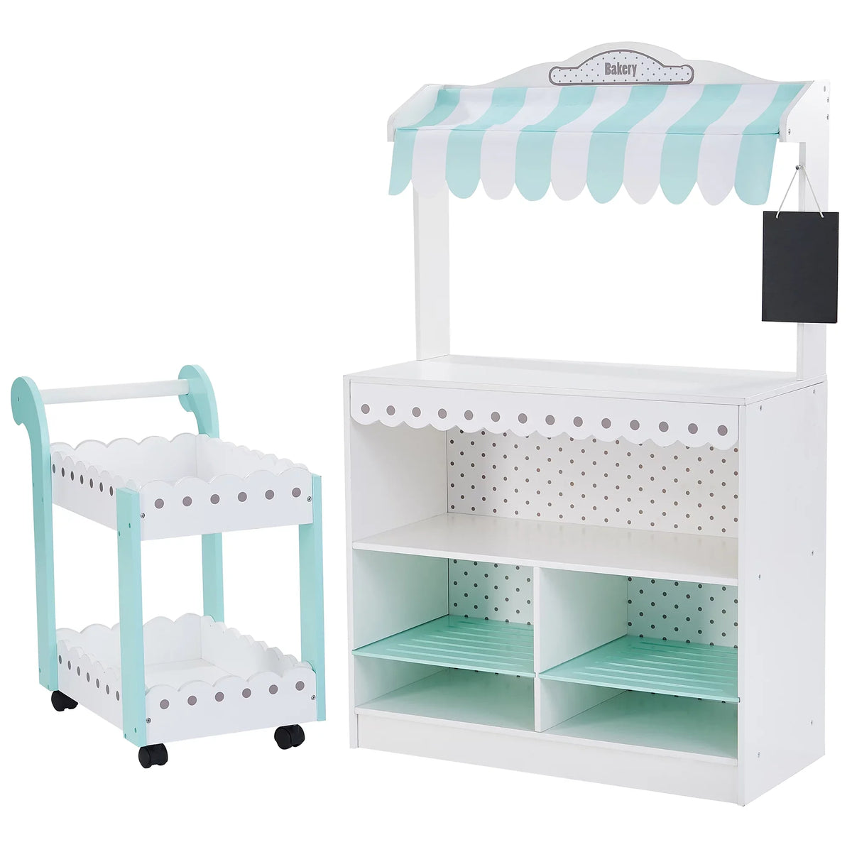 My Wooden Dream Set Teamson Bakery Cart Kids Pastry Play Shop and
