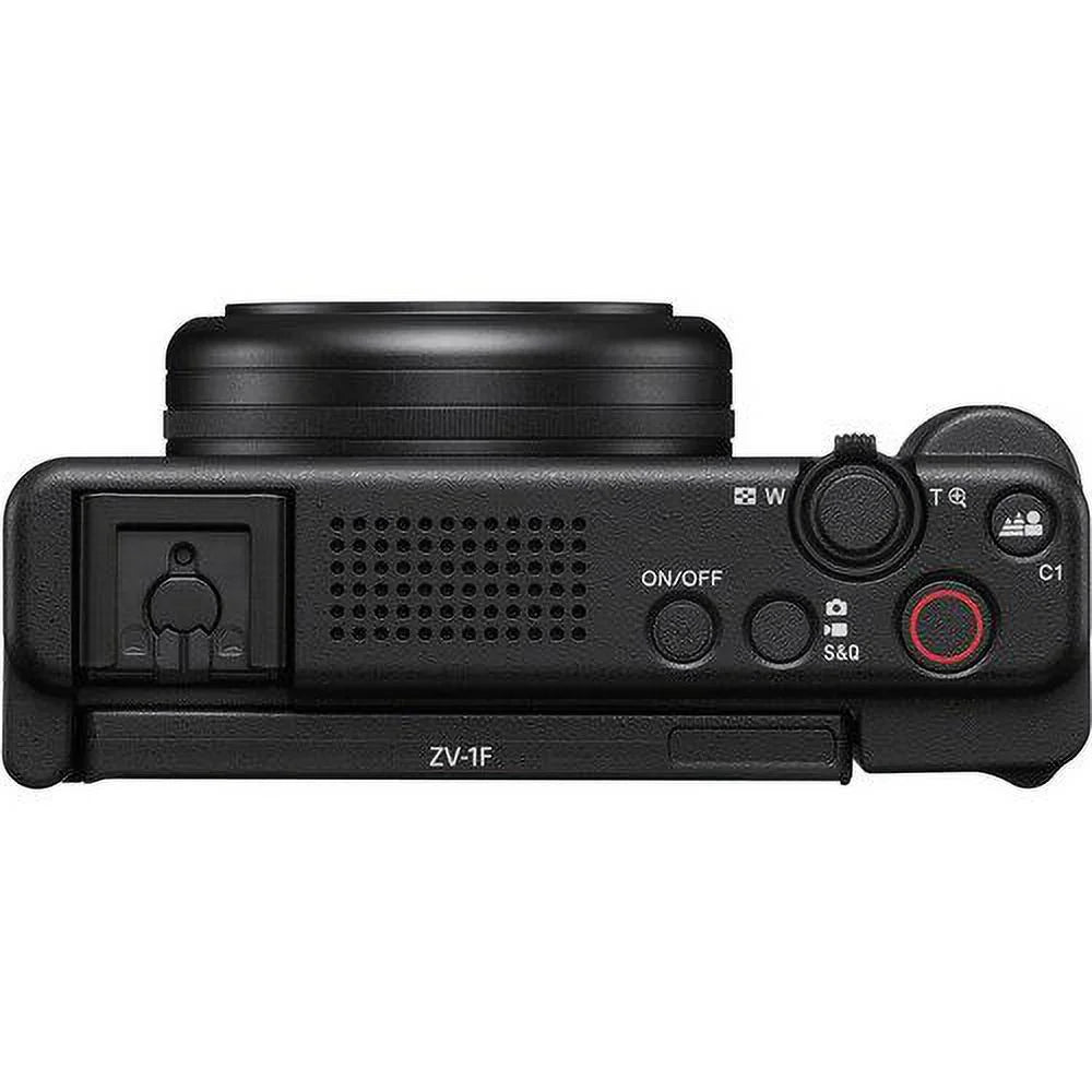 (Black) Card Sony SanDisk Accessory + Camera 64GB Bundle ZV-1F Memory ZeeTech Vlogging with