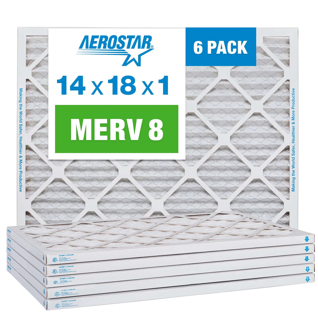 14x18x1 Filter, Pleated Pack MERV AC Furnace Air 6 8 Aerostar Filter, Air