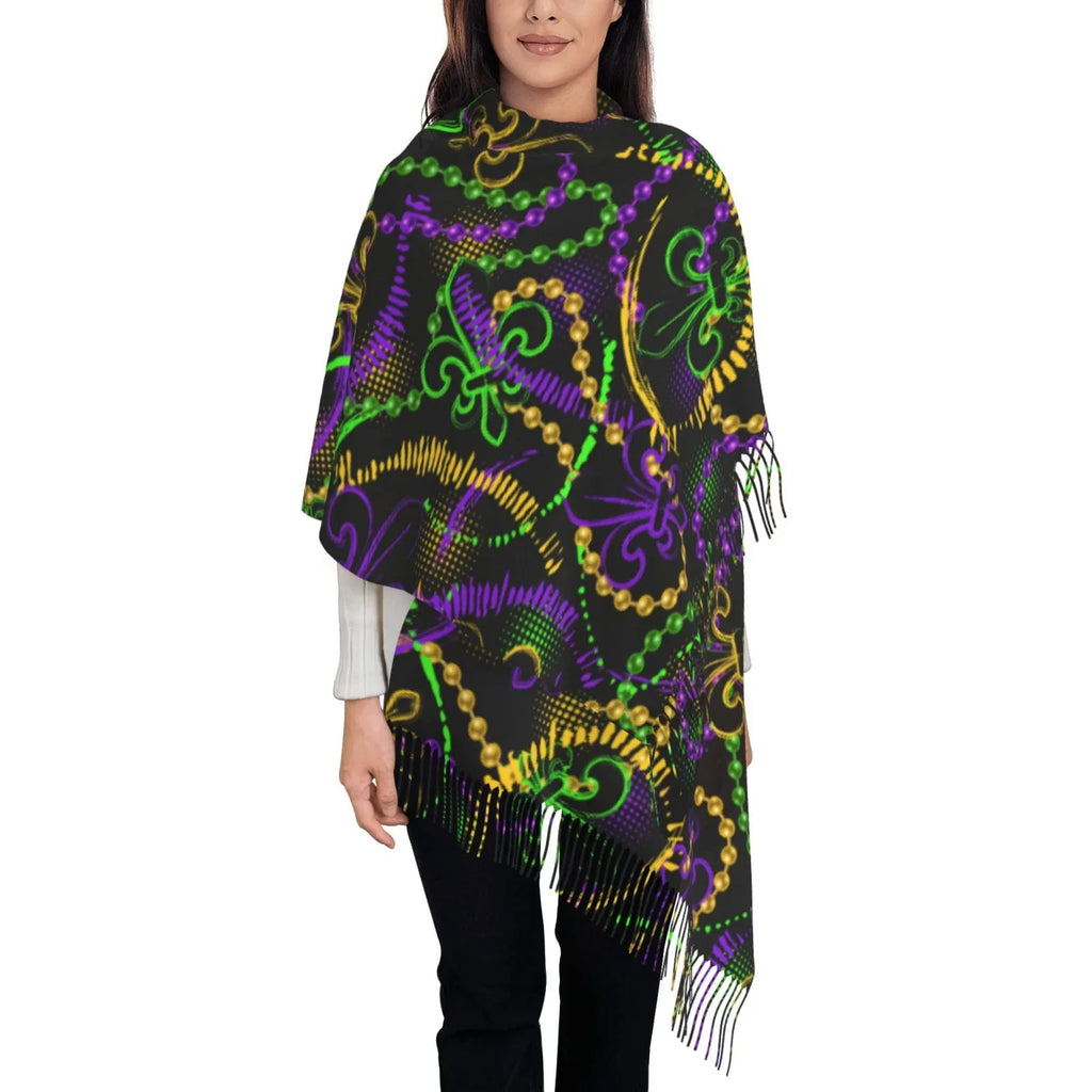 For Bingfone Shawl Women Scarf Cashmere Feel Warm Soft Neon Scarves Mardi Elegant Gifts- Winter Wrap Gras Large Art Print