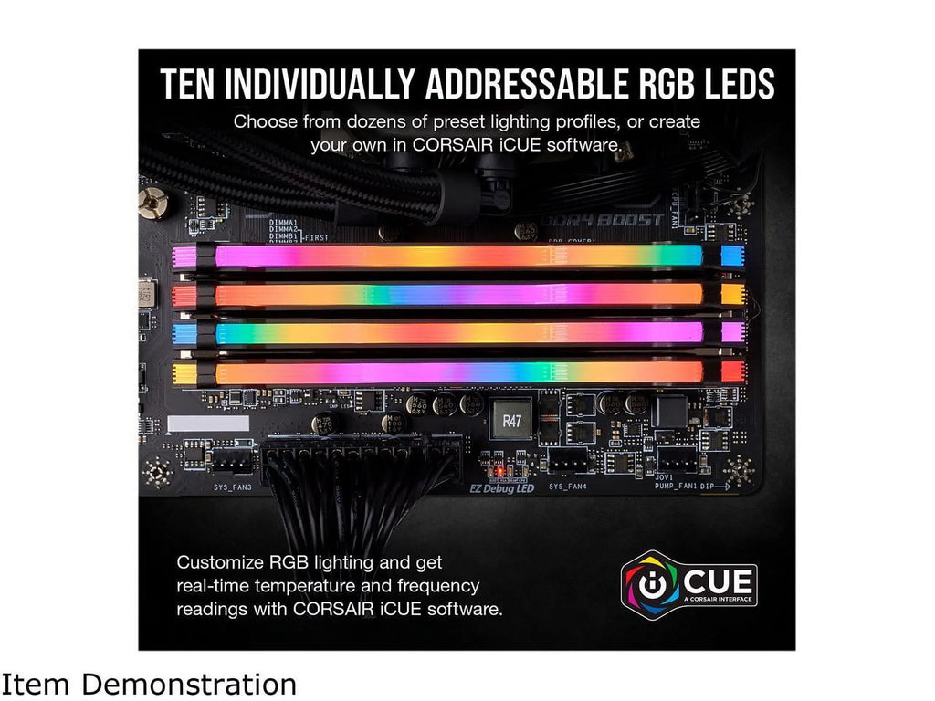 DDR4 - Memory Black PRO 3200MHz LED (2x8GB) 16GB RGB Desktop Vengeance C16 Corsair