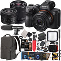 Kit Full + FE F2.8 F3.5-5.6 Lens 2 Microphone SEL24F28G Gear Sony + Accessories ILCE7M3K/B Photography OSS with LED + + Case Bundle III + 28-70mm a7 w/ Deco Backpack Mirrorless 24mm Frame G + Camera