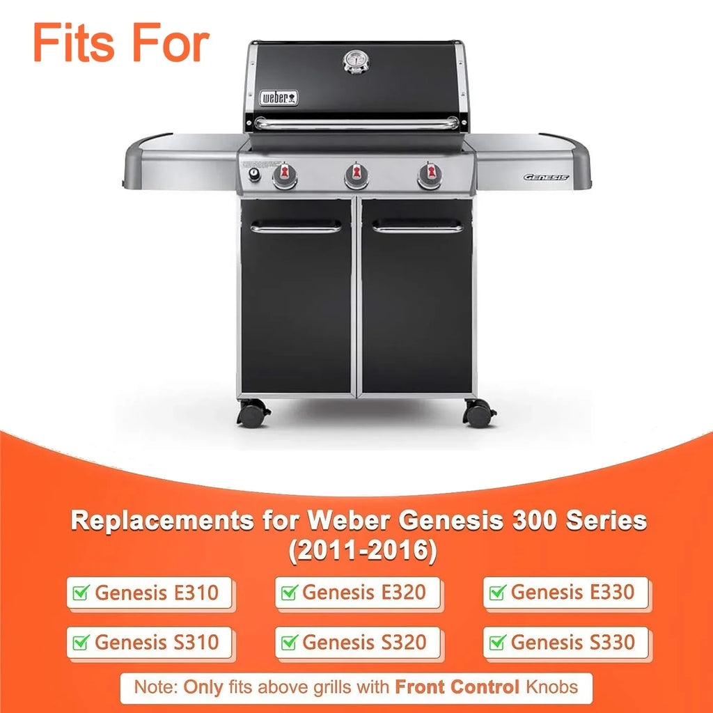 300 Steel E320 67722 with Series EP310 S320 34-1/4 Tube Inch Burner Control Side Grill E310 Grill Set (2007-2010), Weber Replacement EP320 for Stainless Knobs, S310 67820 Grills Genesis Burner Genesis