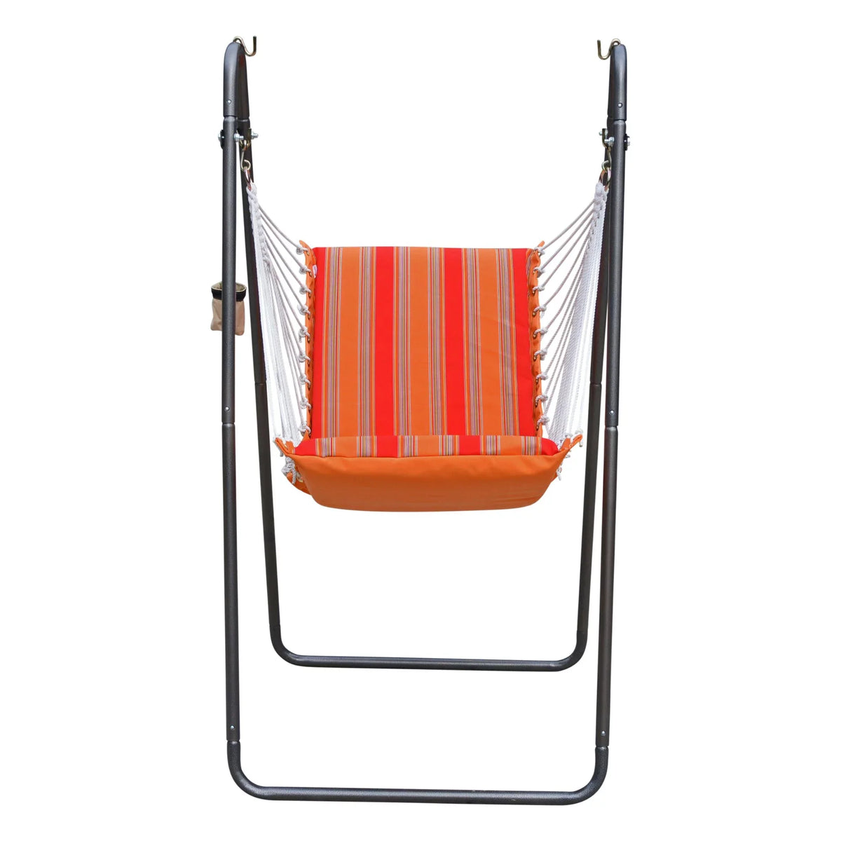 Stand Hammock Acrylic Soft Collection 64" and Orange with The Hamptons Comfort Red Chair