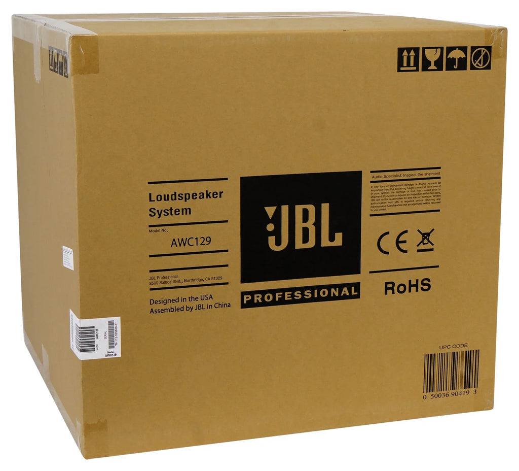 Commercial 12" 200w JBL Speaker Surface Indoor/Outdoor AWC129 70V 2-Way Mount