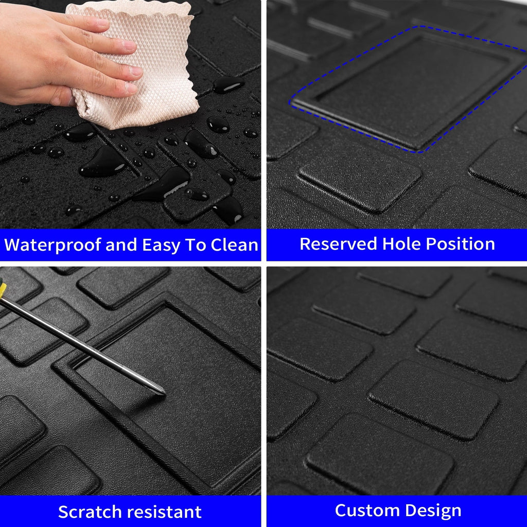 Mat+Floor Liner Row Mats+Trunk Seats 2013-2023 Backrest 7 Trunk Mats) (3rd Mat Toyota Cargo Fit 4Runner