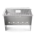 Camping Plate, Radirus Wood Outdoor and Burning BBQs Cooking Cooking Perfect for Folding with Steel Stove, Stainless Portable Stove Grill