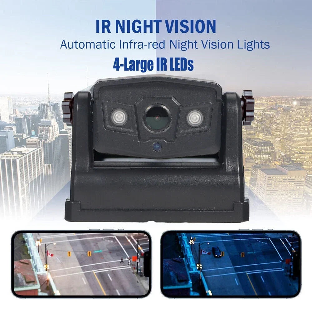 Front/Rear View Magnetic Camera, Camera JLLOM Backup Wireless Battery 9600mAh WiFi