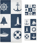 Towels for Checked Vessel 3 Decorative Dreamtimes Absorbent Bathroom Towels Anchor Sailing Soft Sets Towel Lighthouse Cotton Fingertip Piece Hand Bath