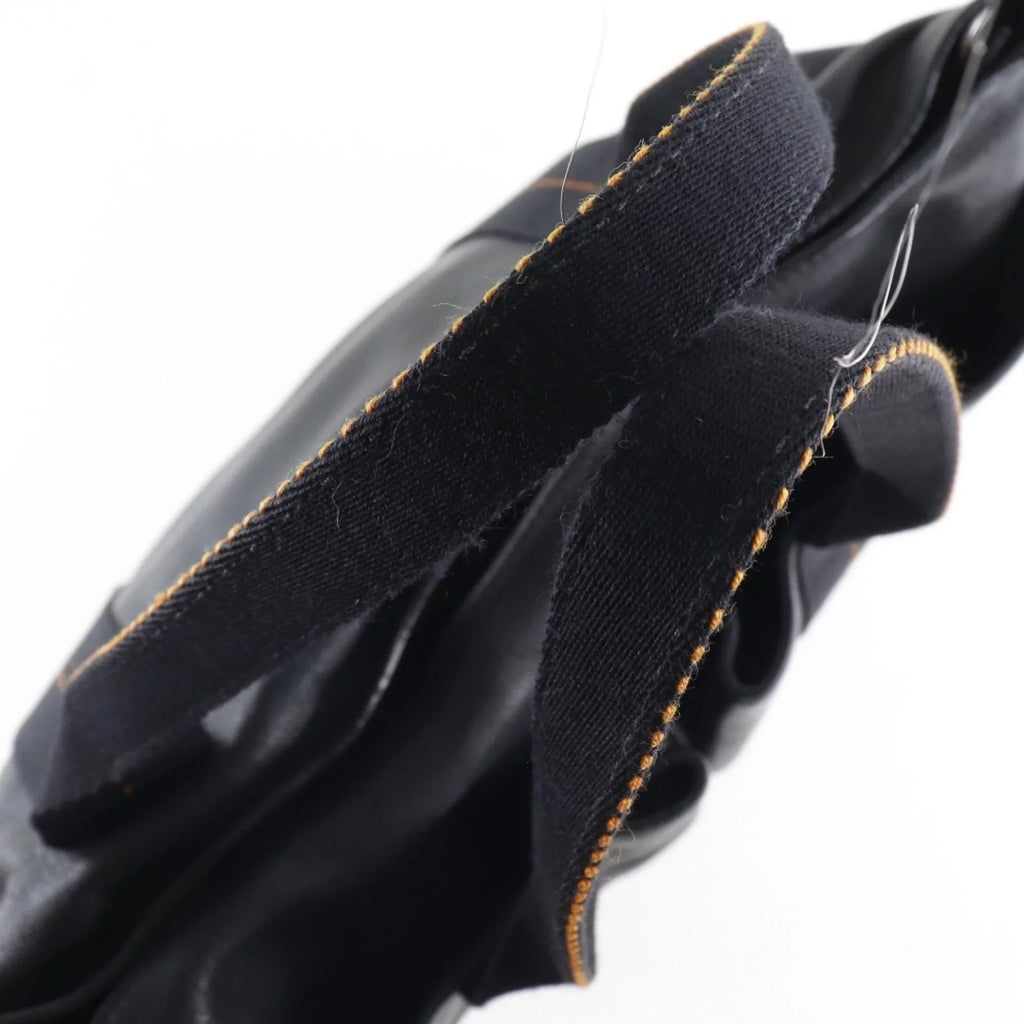 Unisex PM Vertical Bag Voderma Caravan Pre-Owned (Fair) Black Tote Hermes