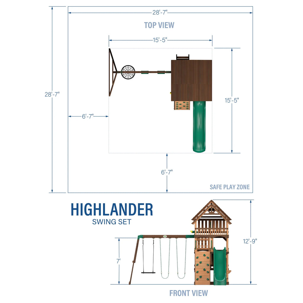 Discovery Swing Set Highlander Backyard