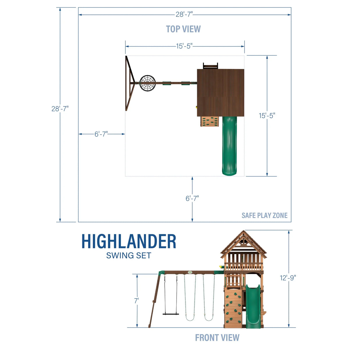 Discovery Swing Set Highlander Backyard
