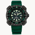 with Case Promsater with Dive Eco-Drive Men's Super BN0228-06W Titanium Green Strap - Citizen