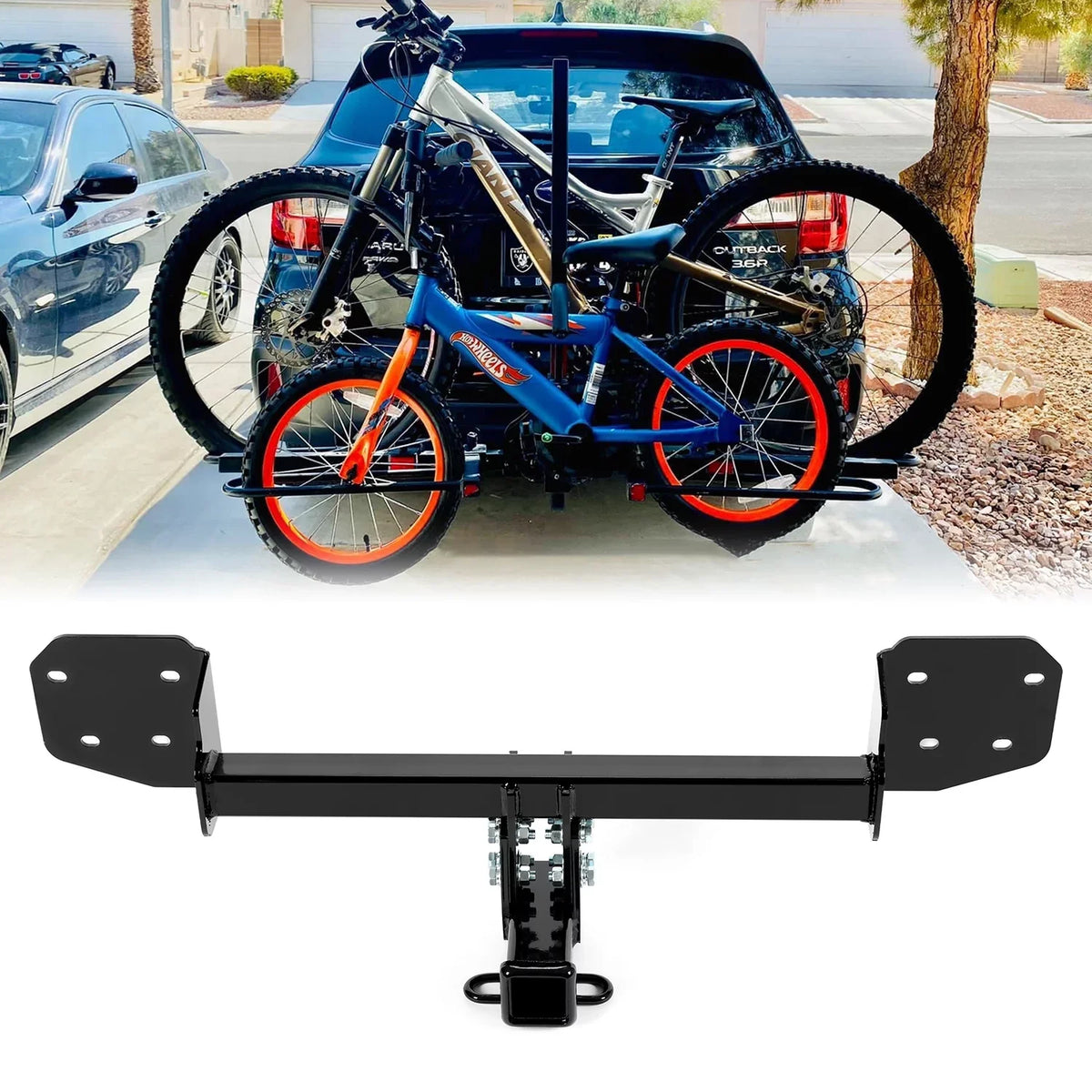 Trailer Steel Outback Hitch 3 Kojem Black Receiver Hatchback for 2" Subaru Class 2010-2019